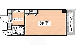 プチ・プラム生駒 1Kの間取図画像