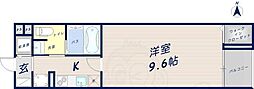 ベルオーブ3 1Kの間取図画像