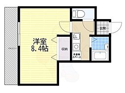 コモハウス 1Kの間取図画像
