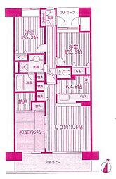 アソシエール溝の口 5階3LDKの間取り