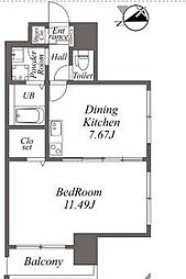 カメリア・コート二子玉川 3階1DKの間取り
