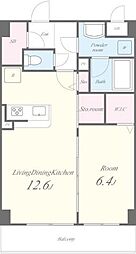 ピエールエスポア 2階1LDKの間取り