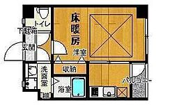 アルディア 2階1Kの間取り