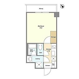 AYUTAKA 3階1Kの間取り