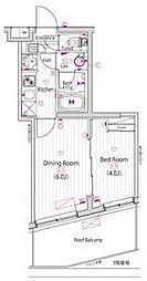ガーラ・ステーション川崎久地 1DKの間取図画像