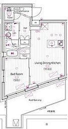 ガーラ・ステーション川崎久地 1LDKの間取図画像