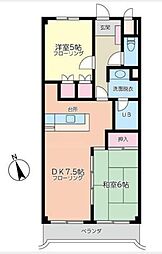 ファミーユ梶ヶ谷 2LDKの間取図画像