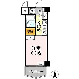 ジュネス西生田 1Kの間取図画像