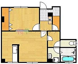 メープルガーデン溝の口 1LDKの間取図画像