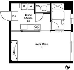 ルネスガーデン 1Kの間取図画像