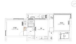 榎アパートメント 2DKの間取図画像