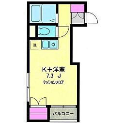 マインベルク ワンルームの間取図画像