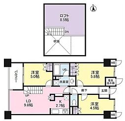 スルバリエ梶ヶ谷 3LDKの間取図画像