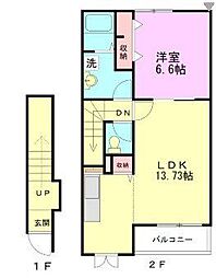 RICHCHILD 1LDKの間取図画像
