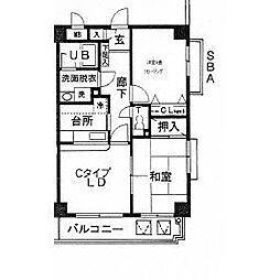 第六寿美家ビル 2LDKの間取図画像
