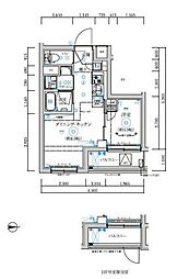 RELUXIA武蔵中原 1DKの間取図画像