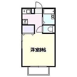 リバージュ宮前 1Kの間取図画像