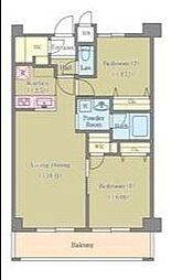 フェリシア宮崎台 2LDKの間取図画像