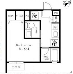 ルクール登戸 1Kの間取図画像