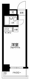 新丸子第2センチュリー21 ワンルームの間取図画像
