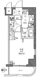 グリフィン・武蔵新城弐番館 1Kの間取図画像