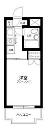 ハイタウン多摩川No.2 1Kの間取図画像
