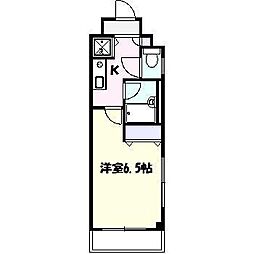 メゾンドブラン 1Kの間取図画像