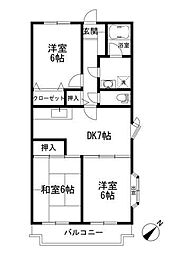 ドミール・オーク 3DKの間取図画像