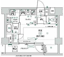 MAXIV武蔵新城TRE 1Kの間取図画像