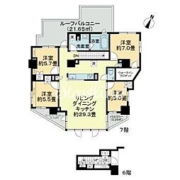 オープンレジデンシア南青山ウエストテラス 7階4LDKの間取り