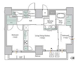ワンルーフレジデンス板橋大山 11階2LDKの間取り