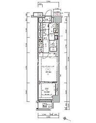 ベルシード板橋本町プレミアII 6階1LDKの間取り