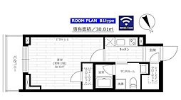 グランドコンシェルジュ六本木 11階1Kの間取り