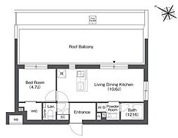 オルサス戸越銀座（ORSUS戸越銀座） 5階1LDKの間取り
