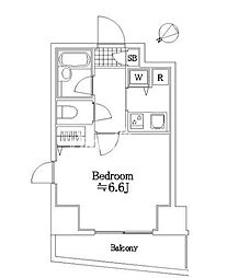 パレステュディオ五反田 11階1Kの間取り