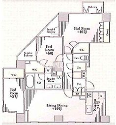 カバナプラス南青山（CAVANA南青山） 901 9階3LDKの間取り
