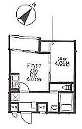 ユーレジデンス武蔵小山 1階1DKの間取り