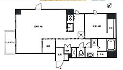 南青山ユニハイツ 7階1LDKの間取り