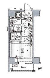 PREMIUMCUBE品川戸越♯mo 1Kの間取図画像