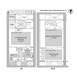 エルスタンザ代官山Tower 2LDKの間取図画像
