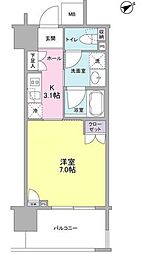 フレアージュ恵比寿 1Kの間取図画像