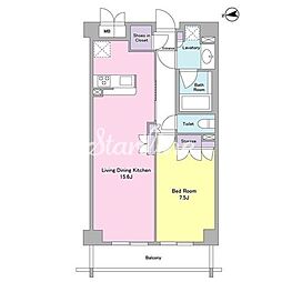 CITYCURRENT代官山 1LDKの間取図画像