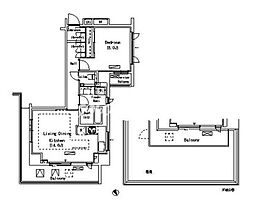 パークアクシス代官山 1LDKの間取図画像