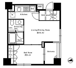 PARKAxis青山骨董通り 1LDKの間取図画像