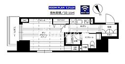 グランドコンシェルジュ六本木 1Kの間取図画像