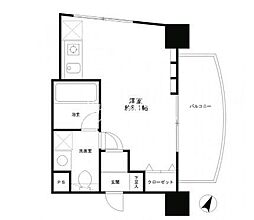 レジディア恵比寿 ワンルームの間取図画像