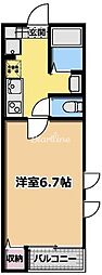 スプリング・ヒルズ 1Kの間取図画像