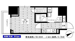 グランドコンシェルジュ六本木 1Kの間取図画像