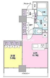 LaSante五反田 1LDKの間取図画像