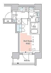 プライムアーバン品川中延 1Kの間取図画像